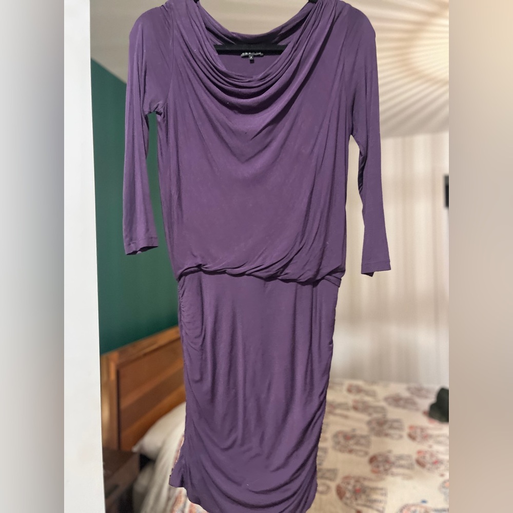 Theory Long Sleeve Purple Dress